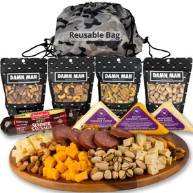 SUGAR PLUM meat and cheese gift basket for entertaining guests