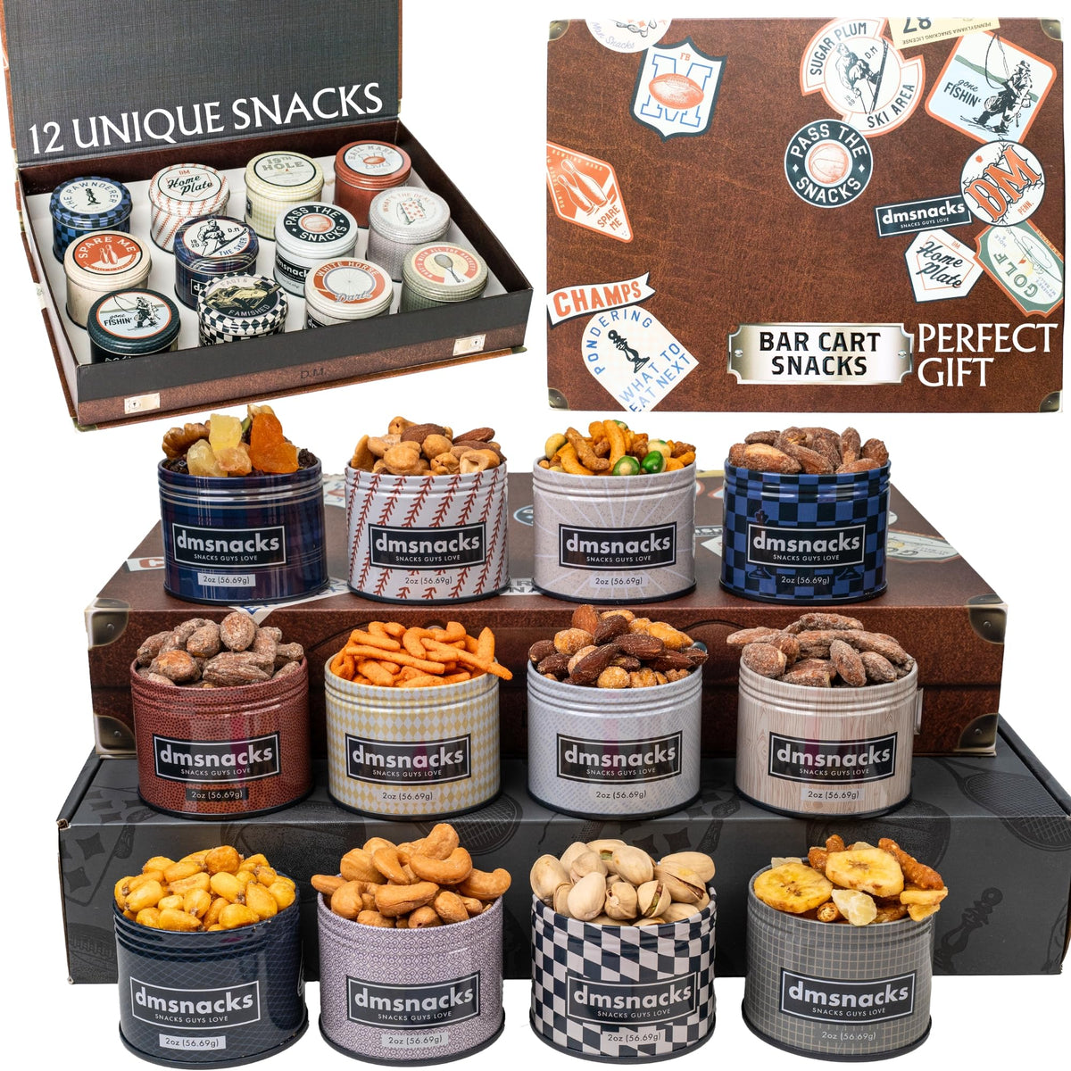 Sugar Plum snack box front view showcases elegant gift packaging for celebrations.