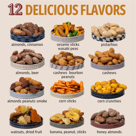 Sugar Plum snack variety close-up highlights 12 unique treats for snacking enthusiasts.