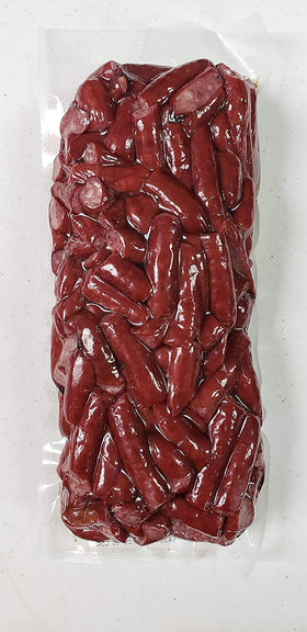 Sugar River beef ends and pieces, close-up shows rich seasoning for party bites.