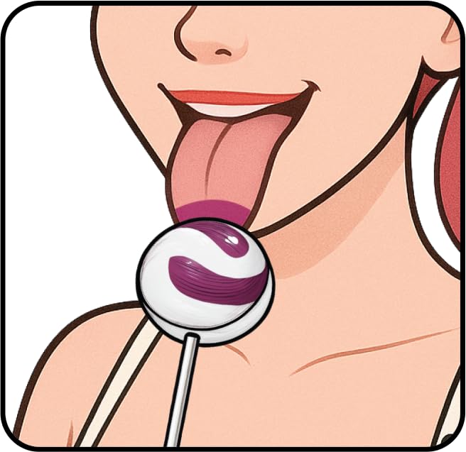 Sugar Splash DEEP sucker focus on tongue for potential gag reflex support