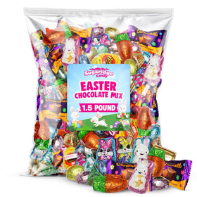 Sugaridge bulk chocolate candy mix with assorted wrappers for Easter baskets.
