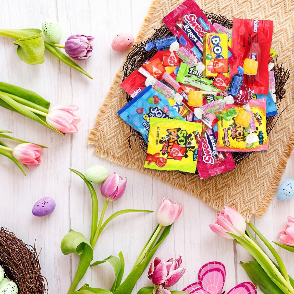 Sugaridge colorful candy buffet display brightens tables at events and gatherings.