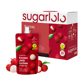 Sugarlolo Konjac Lychee Jelly pouch - portable low-calorie snack