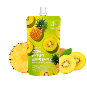 Sugarlolo Konjac Sweet Gold kiwi-pineapple jar with vibrant jelly and real fruit aroma for on-the-go snacking