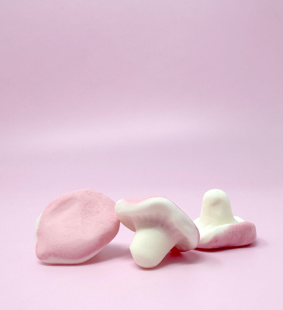 Sugarloo World Swedish Mushroom Candy soft foamy texture shown for light, satisfying bites.