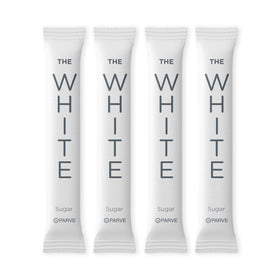 SUGART white sugar stick packet open for tidy, mess-free use.