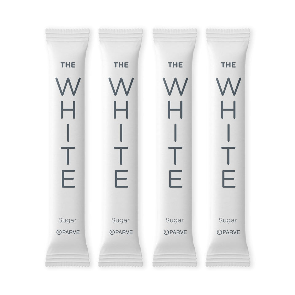 SUGART white sugar stick packet open for tidy, mess-free use.