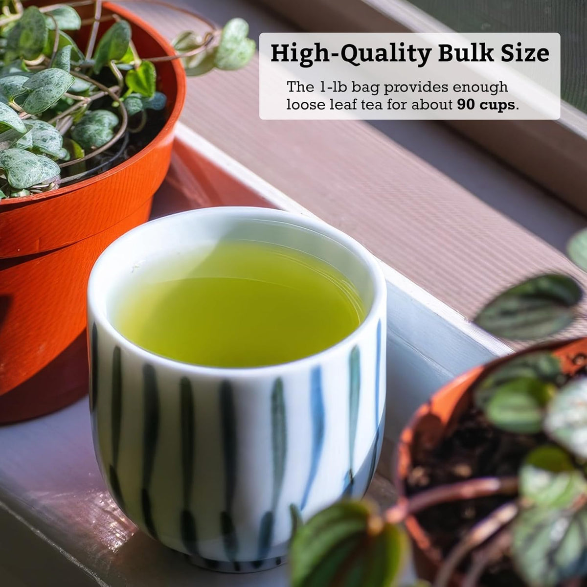 Sugimoto Tea Award-winning quality – Fukamushi method enhances savory aroma and depth.