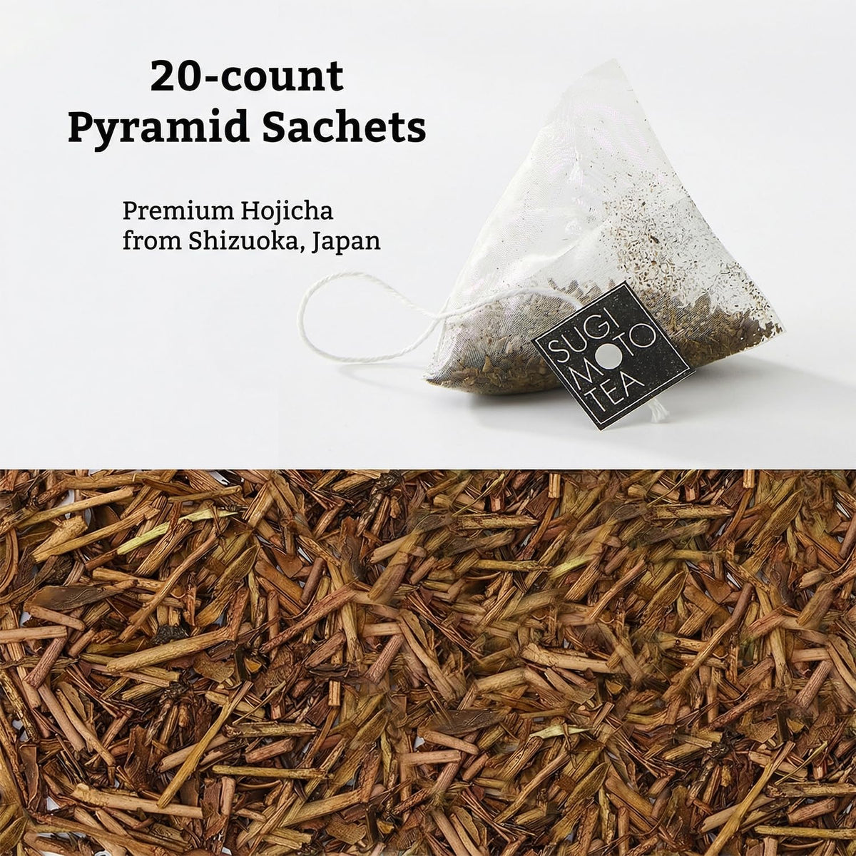 Sugimoto Tea Hojicha cold brew in a tumbler showcases refreshing, low-caffeine option.