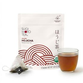SUGIMOTO TEA Hojicha roasted tea bags 12 count for convenient daily brewing