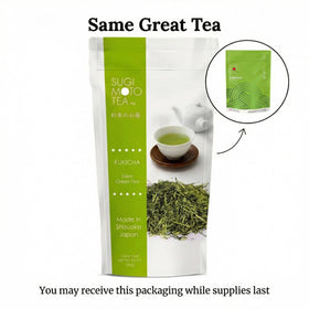 Sugimoto Tea Kukicha stem close-up showing natural texture for premium tea experience.