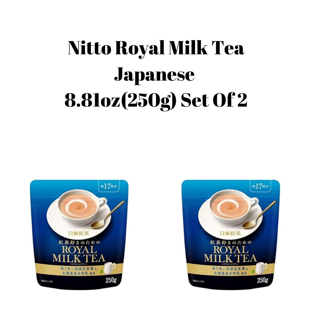 Sugimura-Ya Nitto Royal Milk Tea sachets close-up showing powder mix for smooth tea