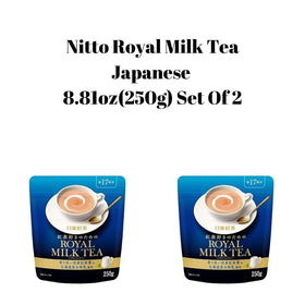 Sugimura-Ya Nitto Royal Milk Tea sachets close-up showing powder mix for smooth tea