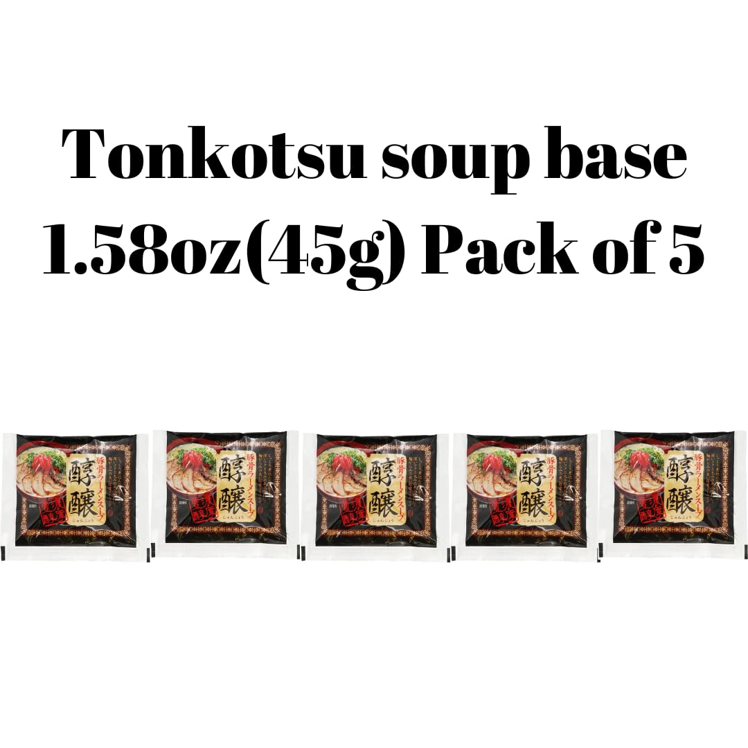 Sugimura-ya tonkotsu ramen base 5-pack bags ready to simmer into ramen.