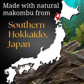 Seasoned kombu with warm rice pairing for comforting bites