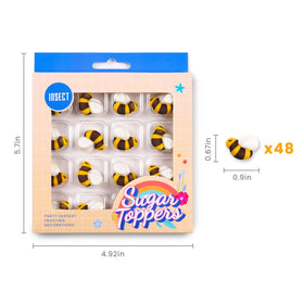 Sujoygar bee-theme toppers suit macarons and cakesicles for themed parties.