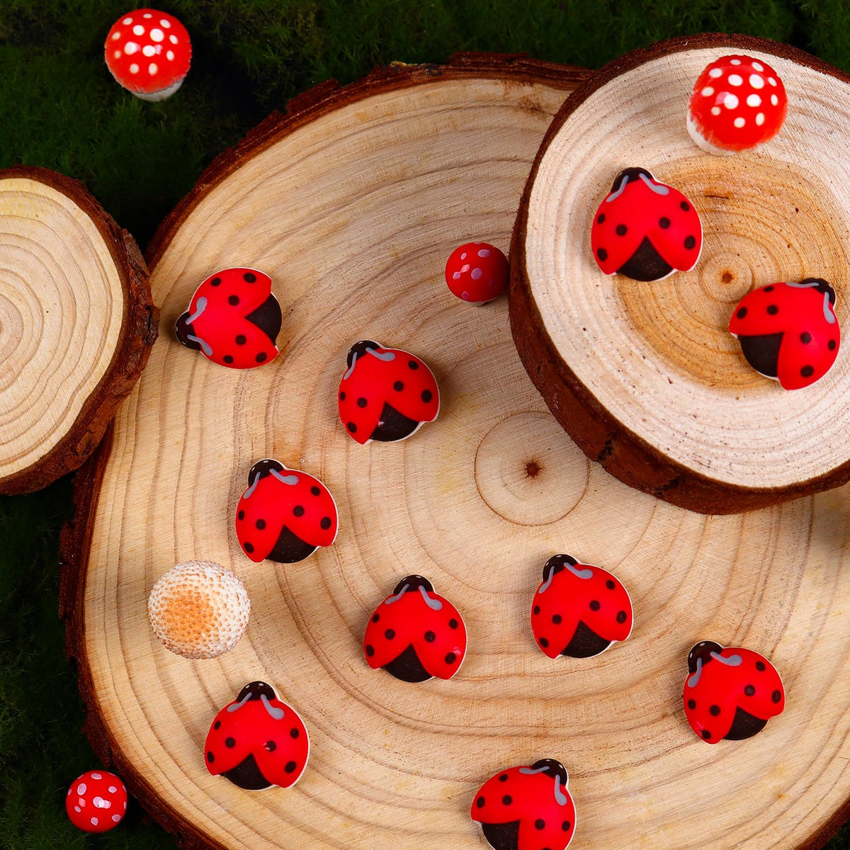 Sujoygar ladybug icing decorations brighten cupcakes and cookies with playful charm.