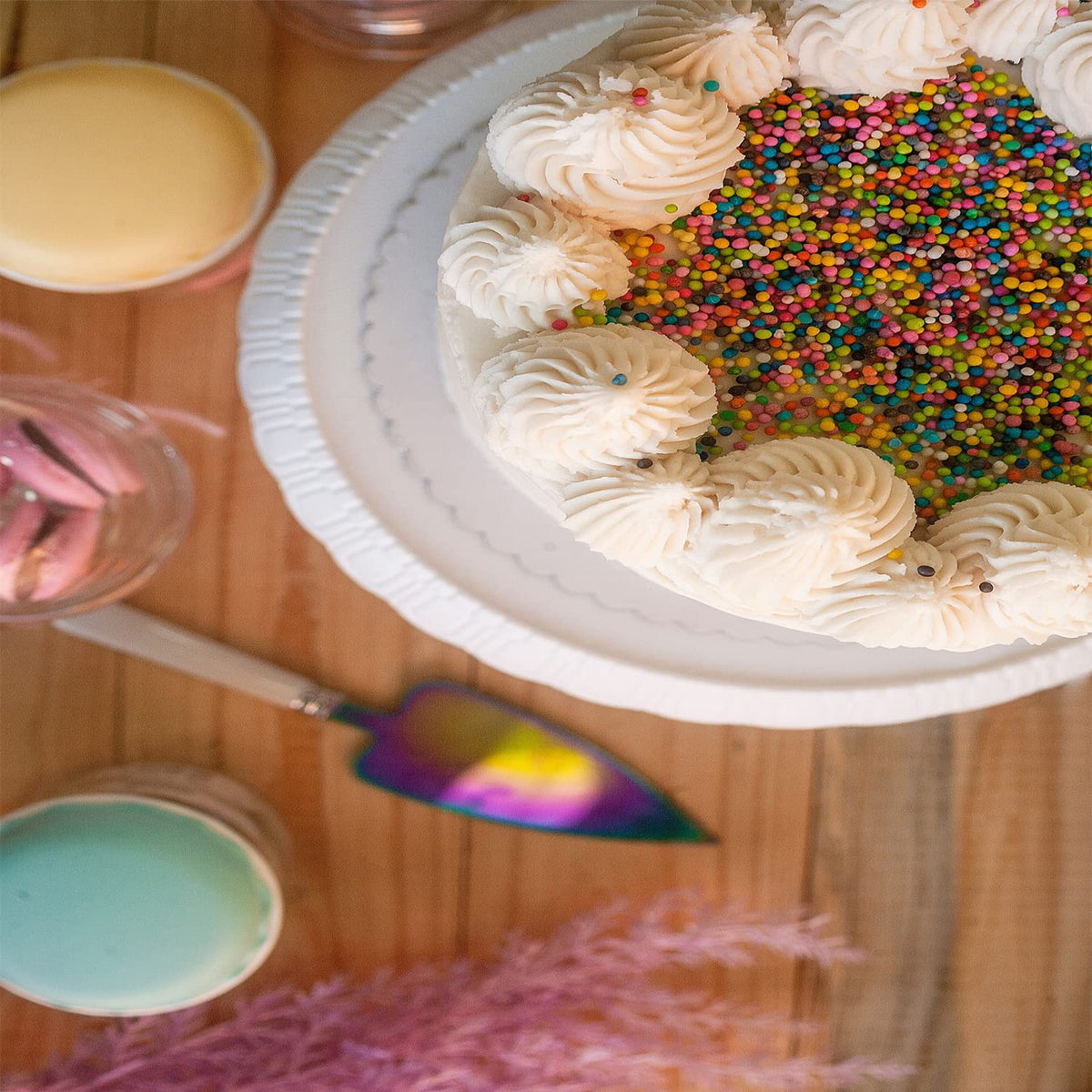 Sujoygar Rainbow Sprinkles on ice cream for a colorful treat