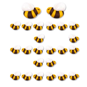 Sujoygar Royal Icing Bee Sprinkles on cupcakes add whimsy and edible color for celebrations.