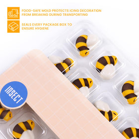 Sujoygar royal icing bees decorate cakes with a sweet, kid-friendly touch.