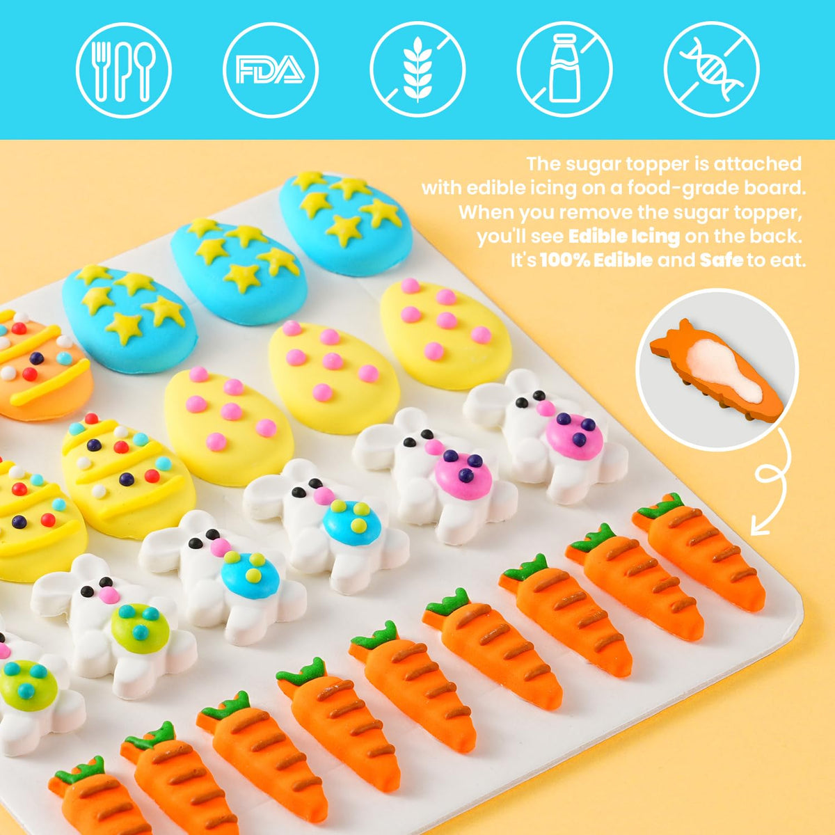 Sujoygar sugar sprinkles decorate desserts with Easter charm.