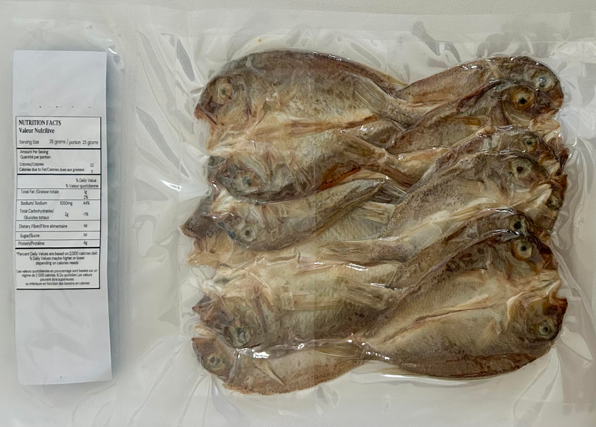 Sun Dried Seafoods Bisugo Pinakas vacuum-sealed packaging seals freshness and flavor.