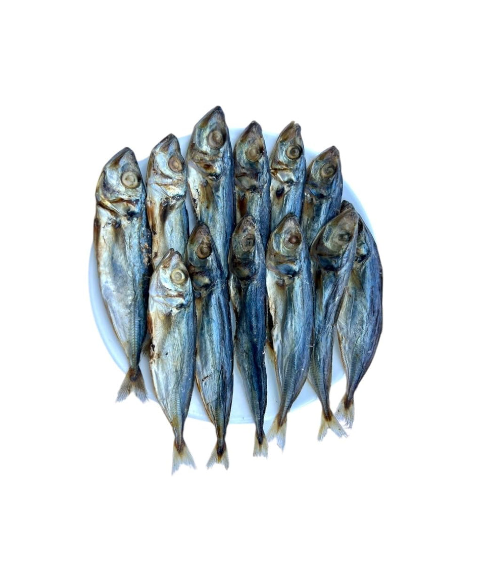 Sun Dried Seafoods dried blue mackerel buo packaging highlights freshness and extended shelf life.