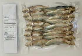 Sun Dried Seafoods dried herring on plate invites savory snacks and quick meals.