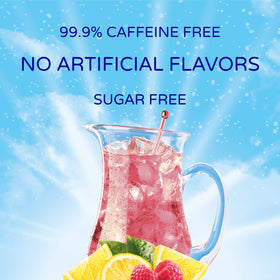 Sun-Maid Crystal Light Raspberry Lemonade pitcher ready to serve at meals.