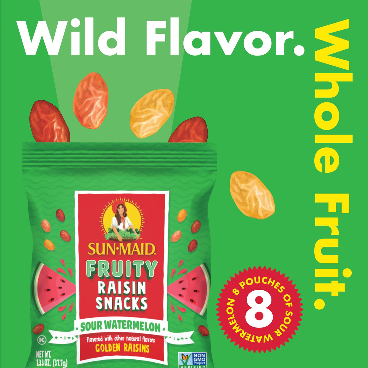 Sun-Maid fruity raisin snack in lunchbox—easy, mess-free snack