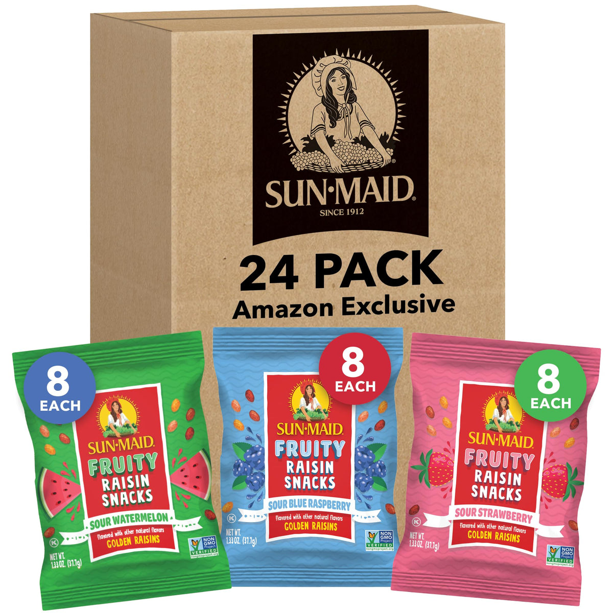 Sun-Maid Sour Strawberry pouch for tangy, kid-friendly on-the-go snack