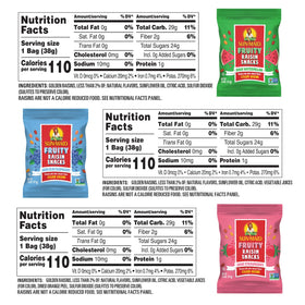 Sun-Maid golden raisins close-up—sour twist flavor highlight