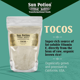 Sun Potion Tocos Powder smoothie glass emphasizes nutritious daily boost