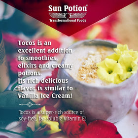 Sun Potion Tocos Powder tea cup close-up signals subtle flavor blend