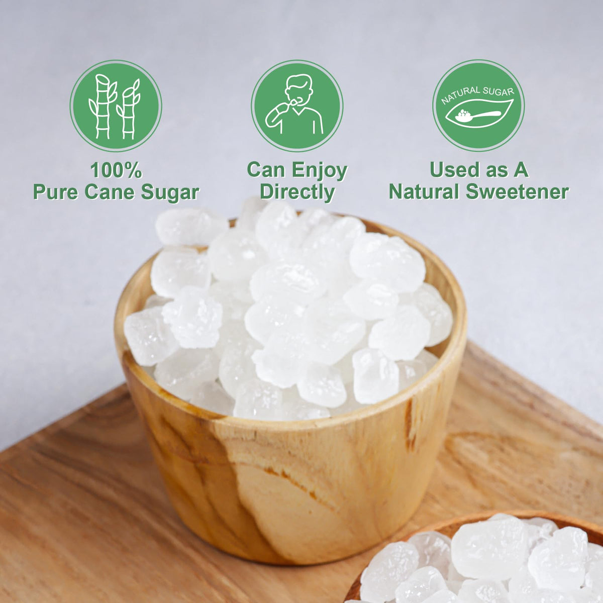 Sun Right vegan-friendly unrefined sugar crystals in a resealable package.