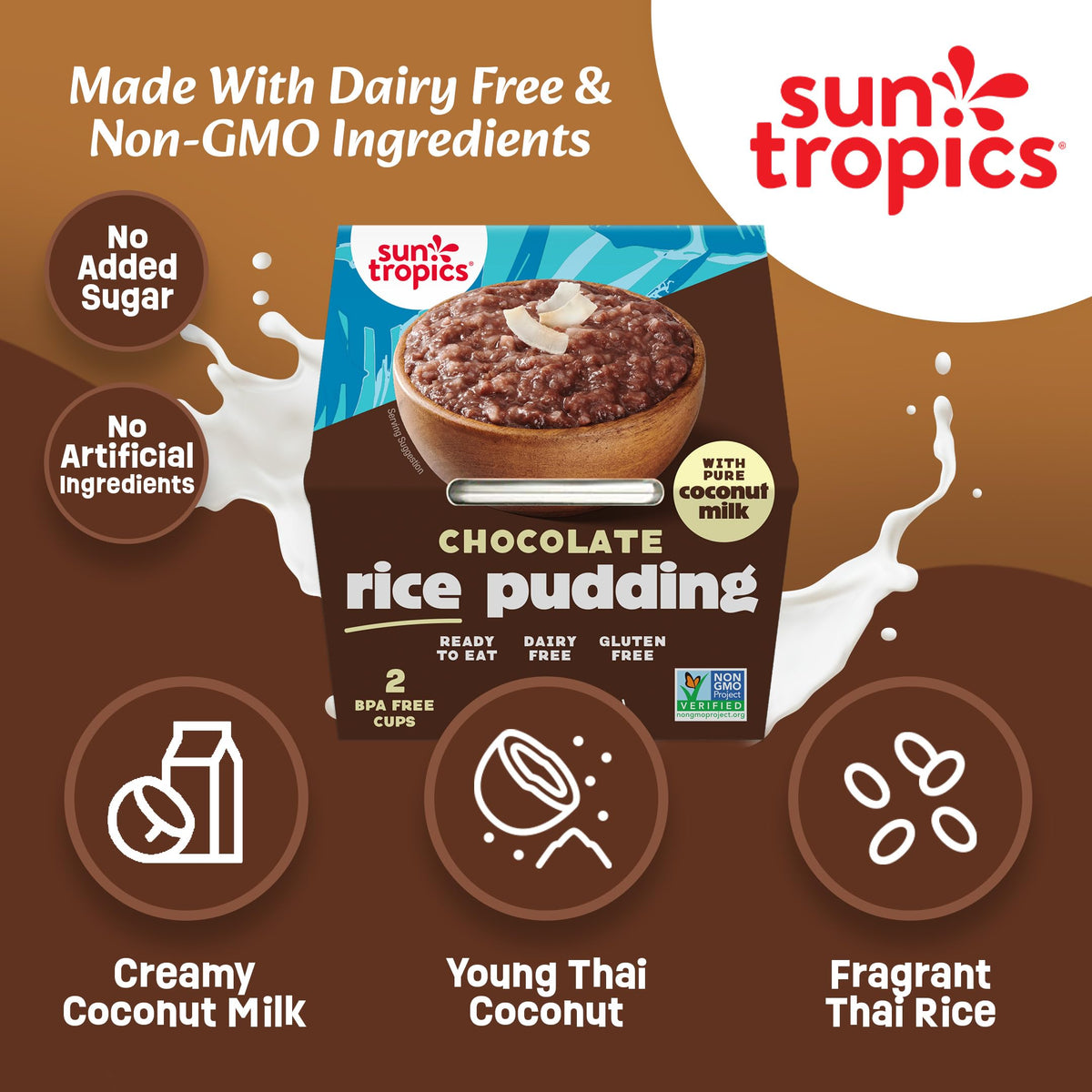 BPA-free snack cups highlight convenient Sun Tropics packaging.