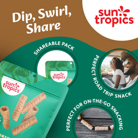 Sun Tropics CocoRolls Original Travel Pack, resealable pouch for on-the-go snacking.