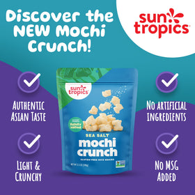 Sun Tropics Mochi Crunch Thai Bird Sriracha bites with spice aroma.