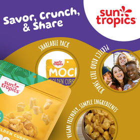 Close-up of Sun Tropics Mochi Snack Bites crispy texture for snacking