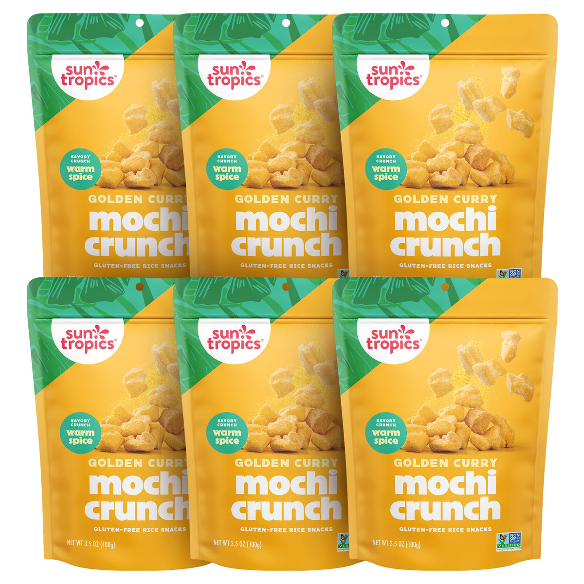 Sun Tropics Mochi Snack Bites Sea Salt Pack, gluten-free crunch for on-the-go