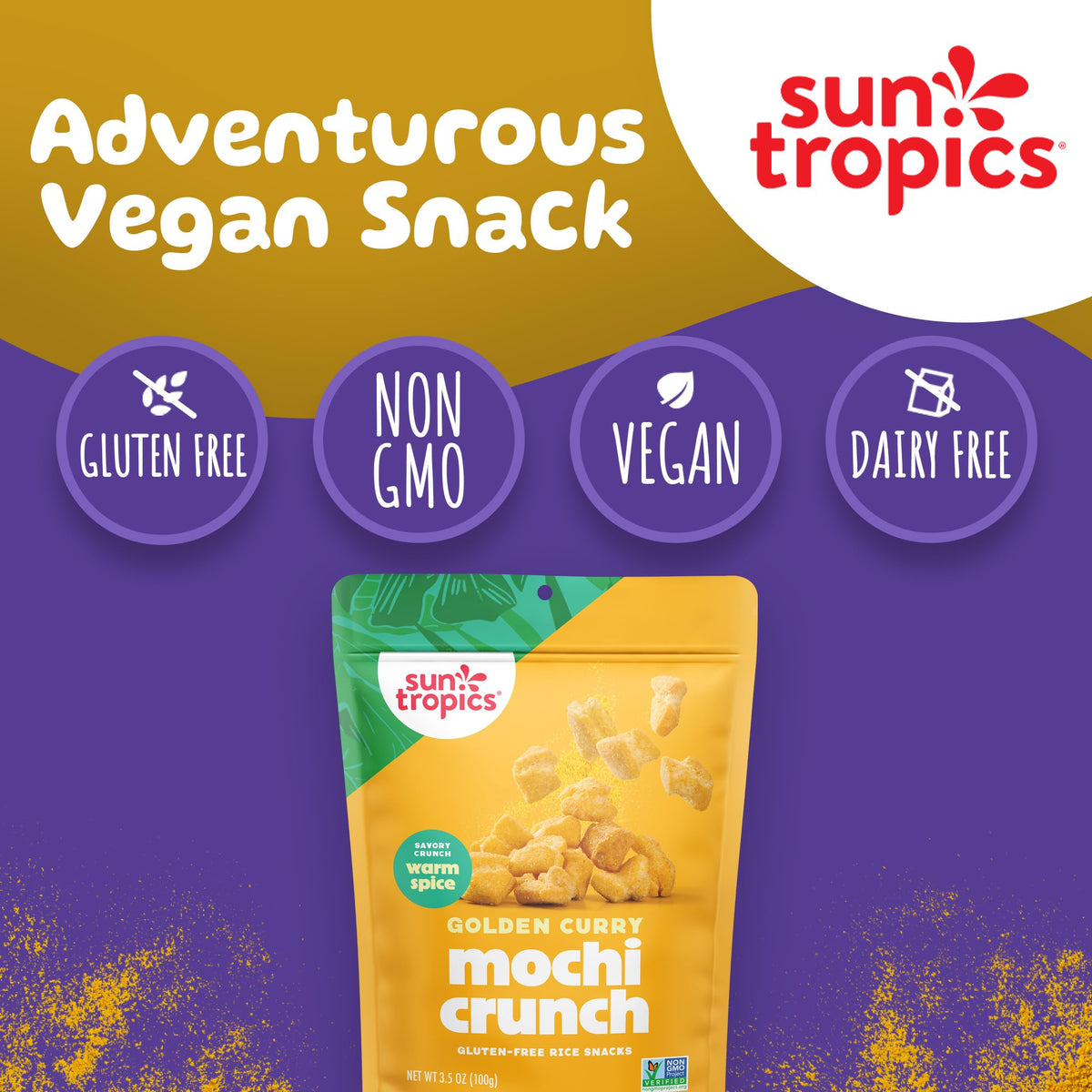 Sun Tropics Mochi Snack Bites Travel Pack, resealable pouch for on-the-go