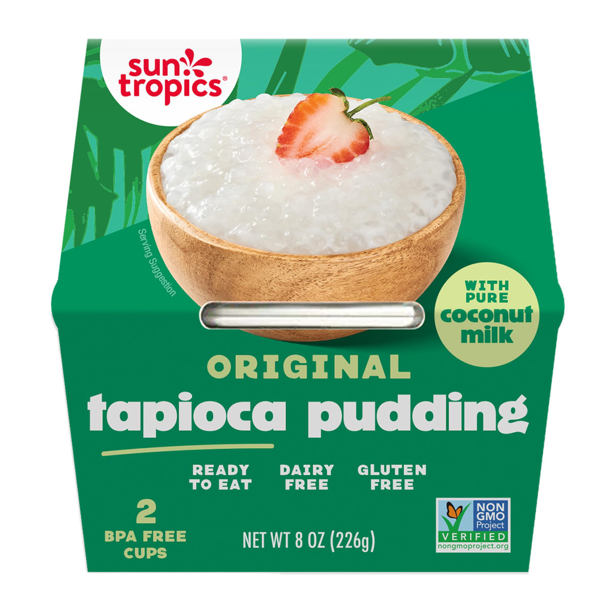 Sun Tropics Original tapioca pudding cups ready-to-eat for on-the-go snacks