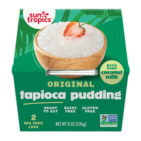 Sun Tropics Original tapioca pudding cups ready-to-eat for on-the-go snacks