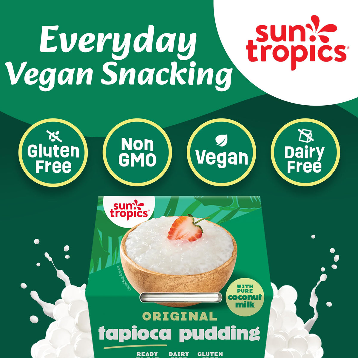 Sun Tropics serving ideas with fresh fruit, nuts, and spices