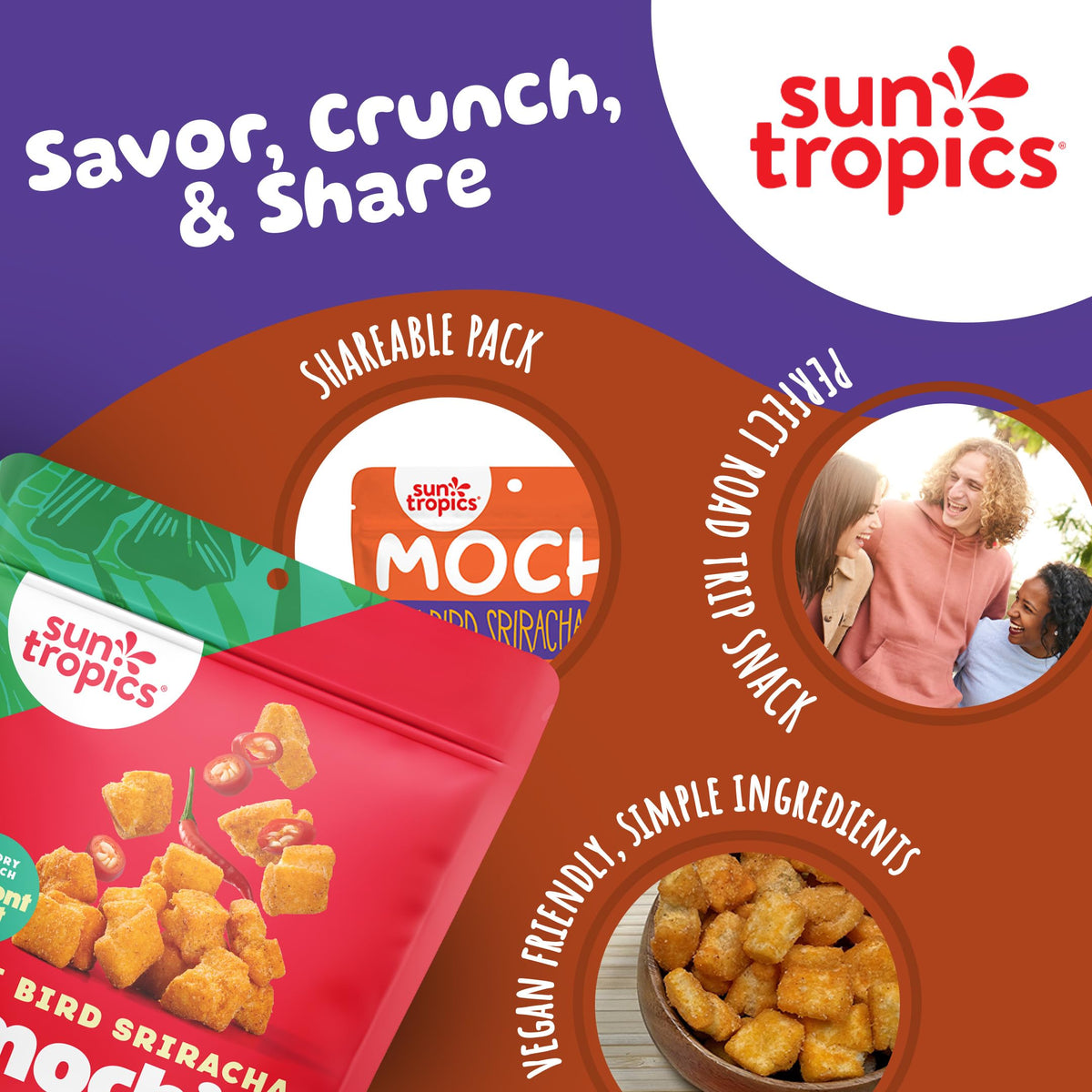 Sun Tropics Thai Bird Sriracha bites with vibrant color and spicy aroma