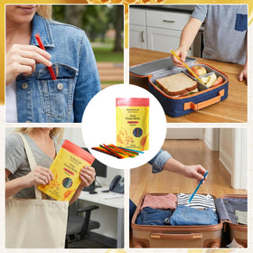Sun Bay Foods USA-made honey sticks on a family breakfast table.