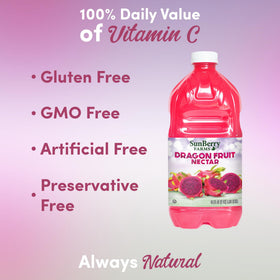 Sunberry Farms Dragon Fruit Nectar used as a mixer for cocktails and mocktails
