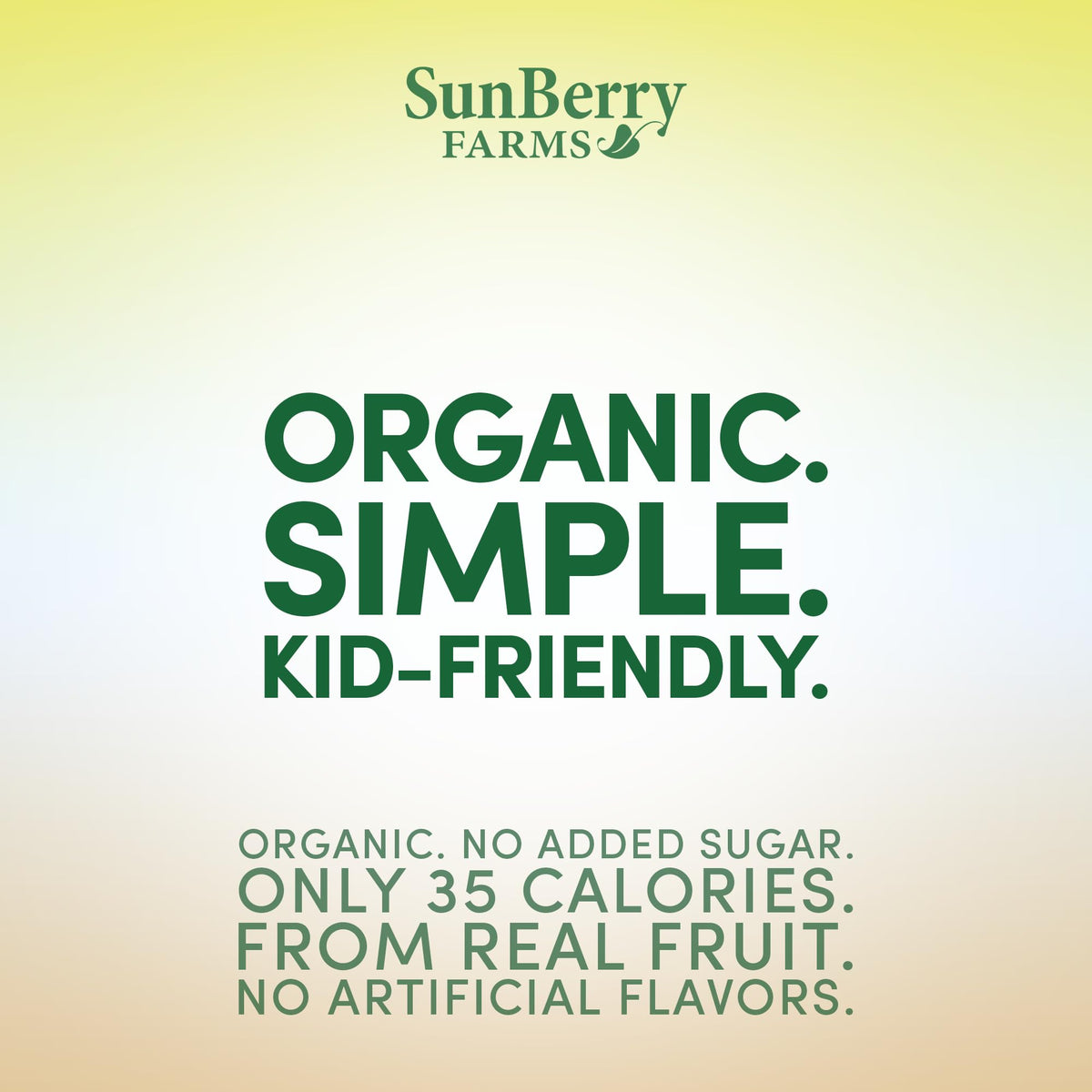 Sunberry Farms No artificial flavors or colors for everyday hydration