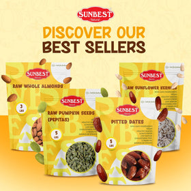 Sunbest Natural one-ingredient pumpkin seeds for a clean snack.
